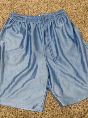 Athletic Works Shorts Mens Medium 32-34 Light Blue Elastic Drawstring Sports